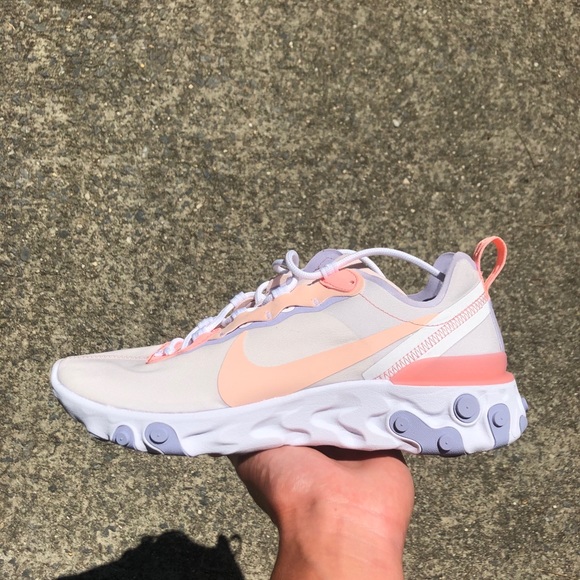 nike react 55 pale pink